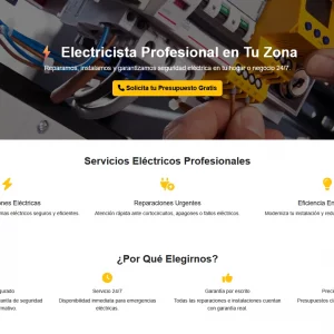 Landing Page Electricista